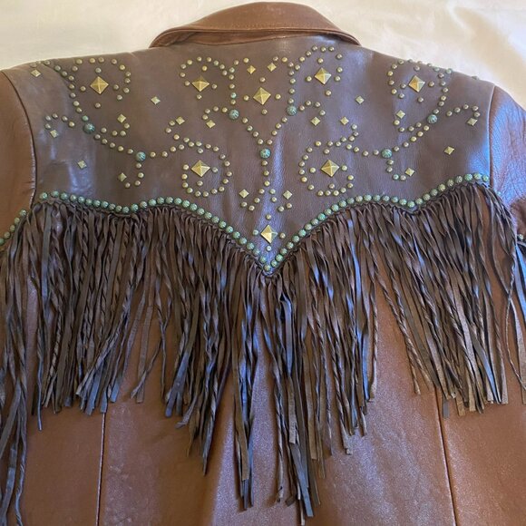 Double D Ranch Leather Fringe Jacket - Picture 7 of 9